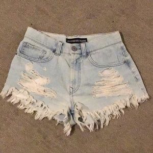 Size 4 _ high wasted express shorts